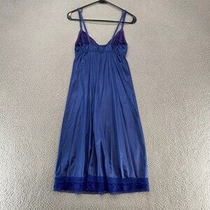 Vintage Sears Slip Dress Womens Medium Babydoll Lace Y2K Satin 90s Fairy